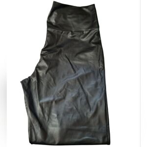 CY Fashion Black Faux Leather Leggings 3X